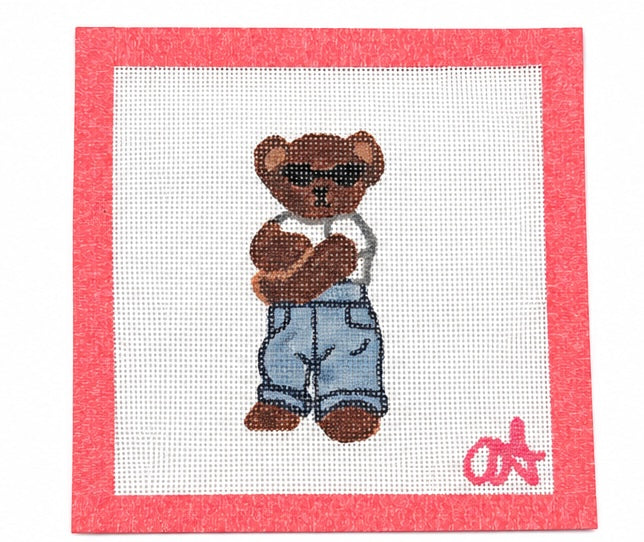 Hailey Jeans Bear Needlepoint Canvas