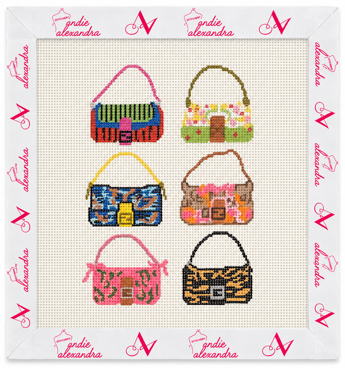 Fendi Baguettes Needlepoint Canvas