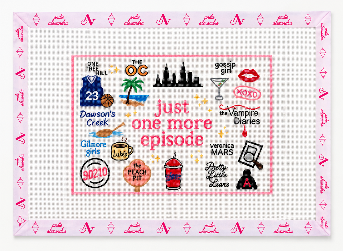 Nostalgic TV Needlepoint Canvas