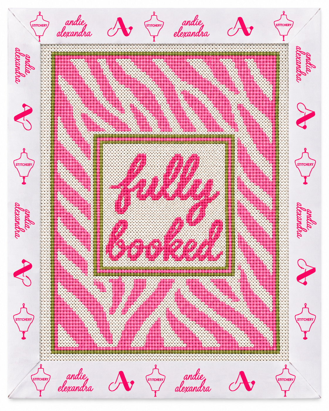 Fully Booked Kindle Case Needlepoint Canvas