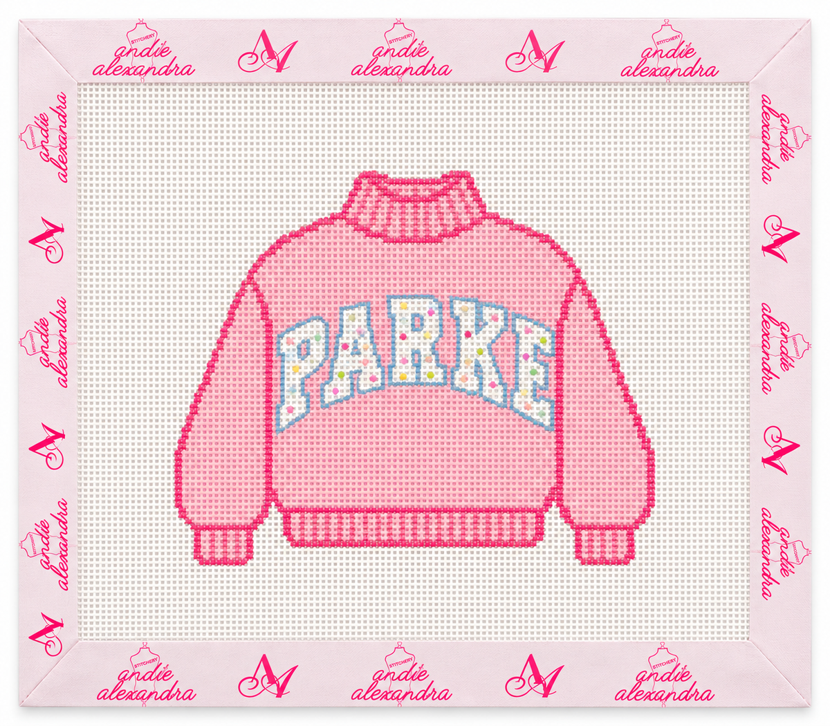 Parke Sweatshirt Needlepoint Canvas