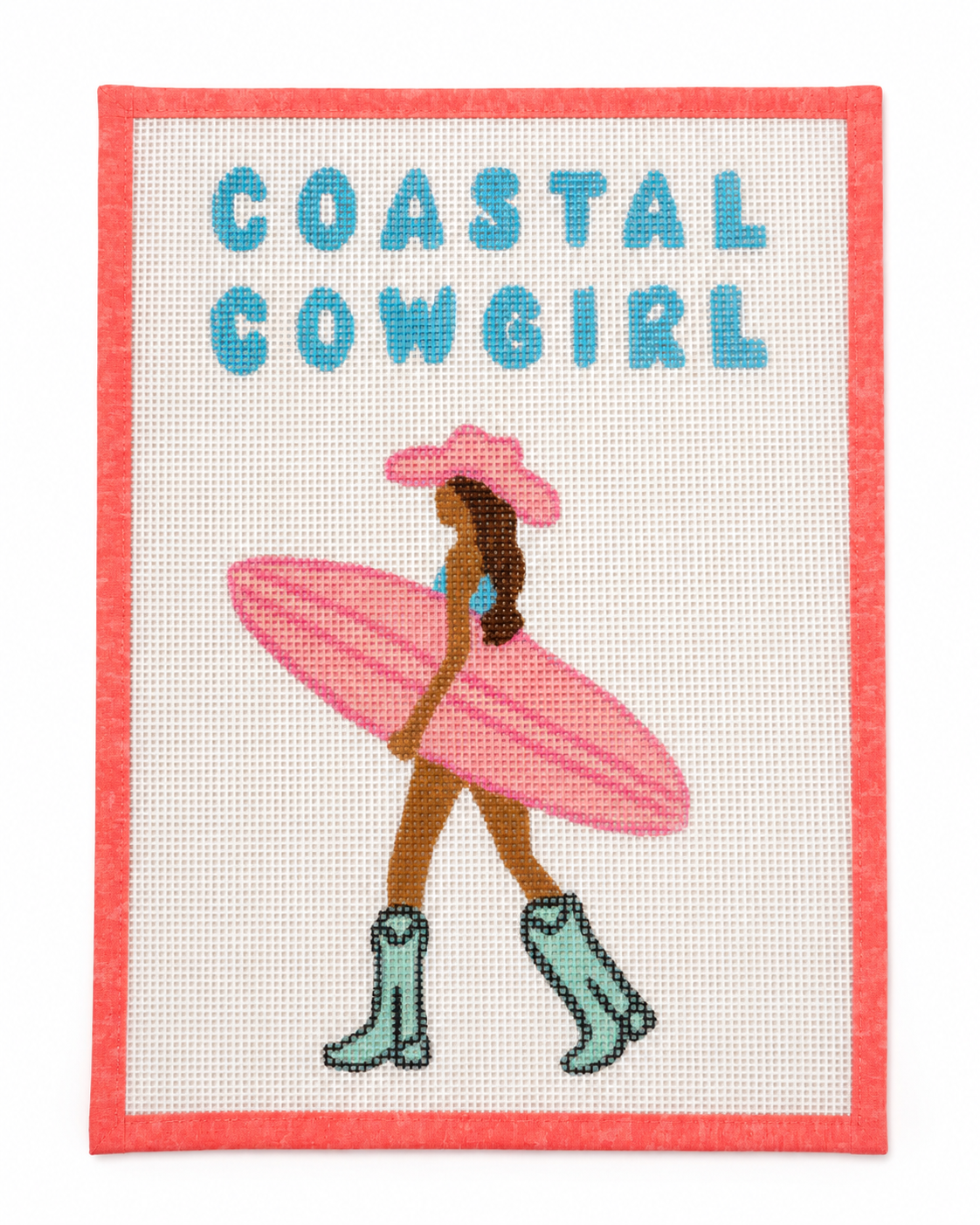 Costal Cowgirl Needlepoint Canvas