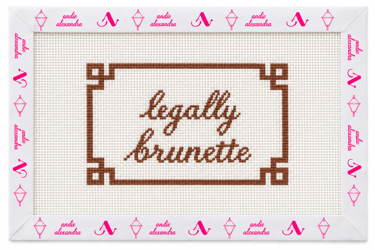 Legally Brunette Needlepoint Canvas