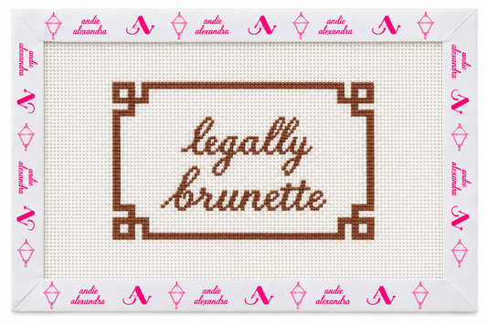 Legally Brunette Needlepoint Canvas
