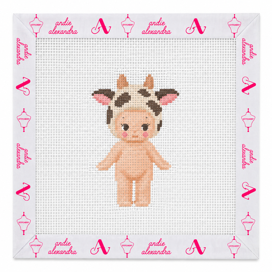 Mini Sonny Angel Cow Needlepoint Canvas