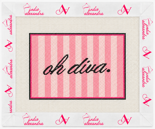“Oh Diva” Needlepoint Canvas