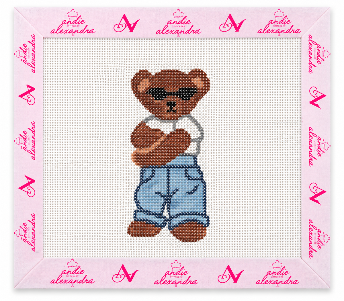 Hailey Jeans Bear Needlepoint Canvas