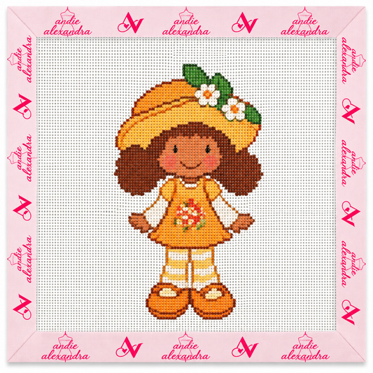Orange Blossom Needlepoint Canvas