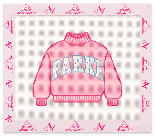 Parke Sweatshirt Needlepoint Canvas