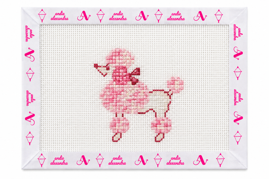Pink Poodle Needlepoint Canvas