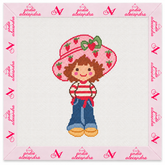 Strawberry Shortcake Needlepoint Canvas